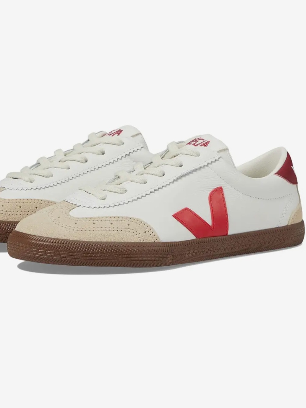 Veja Women’s Volley Red Leather Athletic Shoes Sneakers Size 8 US 39 - Picture 4 of 16